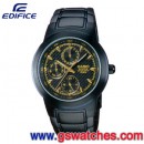 已完售,CASIO EF-308BK-1AVDF(公司貨,保固1年):::EDIFICE 3指針3圈式指針錶系列