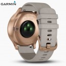 已完售,GARMIN vivomove-hr-premium-rose-gold-gray典雅款─中性灰-淺灰色皮革錶帶( 全尺寸)(公司貨,保固1年):::指針智慧腕錶,步數,卡路里,距離