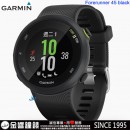 已完售,GARMIN forerunner-45-black幽魅黑(公司貨,保固1年):::GPS光學心率跑錶,多項運動應用程式,forerunner45