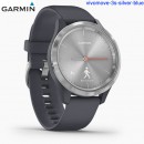 【金響鐘錶】預購,GARMIN vivomove-3s-silver-blue岩藍冷霜銀(公司貨,保固1年):::指針智慧腕錶,多種運動模式,全天候健康監測,,vivomove3s