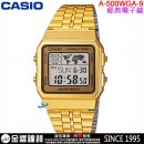 【金響鐘錶】現貨,CASIO A500WGA-9(公司貨,保固1年):::經典電子錶,復古風數字錶,世界時間,1/100碼錶,鬧鈴,倒數,A-500WGA