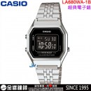 【金響鐘錶】現貨,CASIO LA680WA-1BDF(公司貨,保固1年):::復古數字型電子錶,1/100碼錶,鬧鈴,手錶,LA680WA