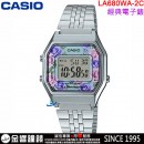 【金響鐘錶】預購,CASIO LA680WA-2CDF(公司貨,保固1年):::復古數字型電子錶,1/100碼錶,鬧鈴,手錶,LA680WA