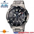 已完售,CASIO OCW-P500TDJ-1A1JF(公司貨,保固1年):::太陽能電波時計OCEANUS精密時計(鈦金屬)<5局電波接收>