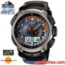 已完售,CASIO PRW-5000-1DR:::PRO TREK太陽能電波時計專業登山錶<6局電波接收>