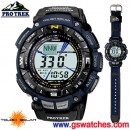 已完售,CASIO PRG-240B-2DR(公司貨,保固1年):::PRO TREK太陽能專業登山錶,可旋轉錶圈,免運費,刷卡不加價或3期零利率