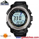 已完售,CASIO PRG-200-1DR:::超薄PRO TREK太陽能專業登山錶