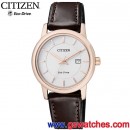 已完售,CITIZEN EW1563-08A(公司貨,保固2年):::Eco-Drive光動能 對錶系列(LADY'S)0