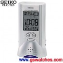 已完售,SEIKO QHR017S(公司貨,保固1年):::SEIKO Digital全球電波數位式鬧鐘+LED燈,刷卡不加價