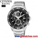 已完售,CITIZEN CA0030-61E(公司貨,保固2年):::Eco-Drive光動能計時碼表[超級鈦(鈦金屬+離子電鍍)]