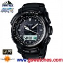 缺貨,CASIO PRW-5100-1DR(公司貨,保固1年):::PRO TREK太陽能電波時計專業登山錶(鈦金屬)<6局電波接收>,免運費,刷卡不加價或3期零利率,PRW5100