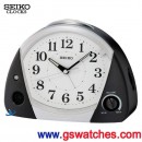 已完售,SEIKO QHE056K(公司貨,保固1年):::SEIKO日式時尚指針型鬧鐘(滑動式秒針),鈴聲,貪睡,音量控制,夜光,燈光