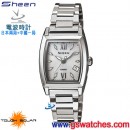 已完售,CASIO SHW-1503D-7ADR(公司貨,保固1年):::太陽能電波時計Sheen電波時計<日本兩局+中國一局>