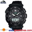 已完售,CASIO PRG-550BD-1DR(公司貨,保固1年):::雙顯PRO TREK太陽能專業登山錶,不鏽鋼+黑色IP,免運費,刷卡不加價或3期零利率