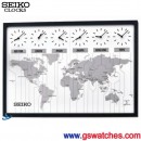 已完售,SEIKO QXA538K(公司貨,保固1年):::SEIKO 大型辦公室掛鐘,高60,寬85cm,多地時間顯示,刷卡不加價,QXA-538K