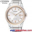 客訂商品,CITIZEN AW1124-58A(公司貨,保固2年):::日本製Eco-Drive METAL錶環光動能,對錶系列(MEN'S),藍寶石鏡面,免運費,刷卡不加價或3期零利率