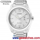 客訂商品,CITIZEN AW1100-56A(公司貨,保固2年):::日本製Eco-Drive METAL錶環光動能時尚男錶(MEN'S),藍寶石,對錶商品,免運費,刷卡或3期零利率