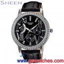 已完售,CASIO SHE-3025L-1ADR(公司貨,保固1年):::Sheen MULTI-HANDS 多重指針,Regular Line經典系列,刷卡不加價或3期零利率,SHE3025L