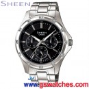 已完售,CASIO SHE-3801D-1ADR(公司貨,保固1年):::Sheen MULTI-HANDS 多重指針,Regular Line經典系列,刷卡不加價或3期零利率,SHE3801D