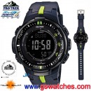 已完售,CASIO PRW-3000-2DR(公司貨,保固1年):::PRO TREK太陽能電波時計專業登山錶<6局電波接收>,免運費,刷卡不加價或3期零利率,PRW3000