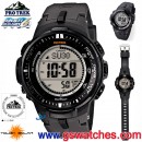 缺貨,CASIO PRW-3000-1DR(公司貨,保固1年):::PRO TREK太陽能電波時計專業登山錶<6局電波接收>,免運費,刷卡不加價或3期零利率,PRW3000