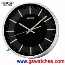 已完售,SEIKO QXA618A(公司貨,保固1年):::SEIKO時尚掛鐘,滑動式秒針,夜光顯示,鋁質外殼,直徑25.5cm,刷卡不加價,QXA-618A