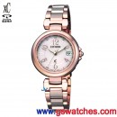 已完售,CITIZEN EC1032-54W(公司貨,保固2年):::日本製xC Eco-Drive光動能全球電波時計,萬年曆,藍寶石,hebe代言手錶,廣告款,刷卡或3期零利率,EC103254W