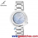 已完售,CITIZEN EM0327-50D(公司貨,保固2年):::日本製CITIZEN L光動能系列,藍寶石鏡面,10顆鑽,白蝶貝面板,免運費,刷卡或3期零利率,EM032750D