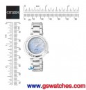已完售,CITIZEN EM0327-50D(公司貨,保固2年):::日本製CITIZEN L光動能系列,藍寶石鏡面,10顆鑽,白蝶貝面板,免運費,刷卡或3期零利率,EM032750D