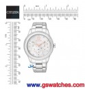 CITIZEN FD2010-58A(公司貨,保固2年):::Eco-Drive光動能時尚女錶,64顆水晶,星期,日期,24小時指針,刷卡或3期零利率,FD201058A