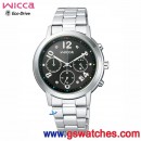 已完售,CITIZEN KF5-012-53(公司貨,保固1年):::Wicca Eco-Drive 光動能,陳意涵廣告款,計時碼錶,日期,KF501253