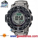 缺貨,CASIO PRW-3500T-7DR(公司貨,保固1年):::PRO TREK太陽能電波時計專業登山錶<6局電波接收>,鈦金屬,免運費,刷卡不加價或3期零利率,PRW3500T