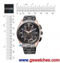 客訂商品,CITIZEN AT8044-64E(公司貨,保固2年):Eco-Drive光動能五局電波時計(美國,歐洲,日本2局,中國),萬年曆,鈦金屬,DLC,藍寶石,H804,AT804464E
