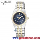 CITIZEN EW2294-61L(公司貨,保固2年):::Eco-Drive光動能對錶,女錶(LADY'S),日期,免運費,刷卡或3期零利率,EW229461L