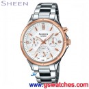 CASIO SHE-3047SG-7AUDR(公司貨,保固1年):::Shee,Cruise Line奢華系列,日期,星期,24小時指針,刷卡不加價或3期零利率,SHE3047SG