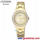 已完售,CITIZEN FE1122-88P(公司貨,保固2年):::Eco-Drive光動能時尚女錶(LADY'S),52顆水晶,FE112288P