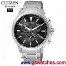 CITIZEN AT2340-81E(公司貨,保固2年):::Eco-Drive光動能時尚男錶,計時碼錶,超級鈦,鈦金屬+離子電鍍,藍寶石,免運費,刷卡或3期零利率,AT234081E