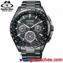 已完售,CITIZEN CC9017-59E(公司貨,保固2年):Satellite光動能GPS衛星對時,鈦金屬碼錶鬧鈴,萬年曆,兩地時間,防磁,藍寶石,DLC,廣告款,CC901759E