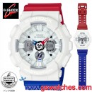 已完售,CASIO GA-120TRM-7ADR(公司貨,保固1年):::G-SHOCK Standard,指針+數字雙顯系列,紅藍白配色,刷卡不加價或3期零利率,GA120TRM