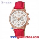 缺貨,CASIO SHE-5023GL-7BUDR(公司貨,保固1年):::Sheen MULTI-HANDS 多重指針,計時碼錶,經典系列,日期,刷卡不加價或3期零利率,SHE5023GL