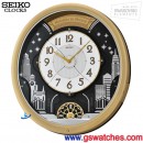 已完售,SEIKO QXM285G(公司貨,保固1年)曼哈頓情緣:::SEIKO Hi-Fi音樂掛鐘(12首音樂),免運費,刷卡不加價,QXM-285G