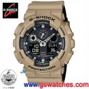 CASIO GA-100L-8ADR(公司貨,保固1年):::G-SHOCK Standard,指針+數字雙顯系列,卡其X黑,刷卡不加價或3期零利率,GA100L