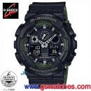 客訂商品,CASIO GA-100L-1ADR(公司貨,保固1年):::G-SHOCK Standard,指針+數字雙顯系列,黑X綠,刷卡不加價或3期零利率,GA100L
