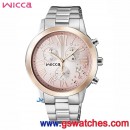 已完售,CITIZEN BM1-237-91(公司貨,保固1年):::Wicca 少女系列,時尚女錶,計時碼錶,日期顯示,24小時指針,BM123791
