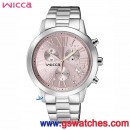 已完售,CITIZEN BM1-211-91(公司貨,保固1年):::Wicca 少女系列,時尚女錶,計時碼錶,日期顯示,24小時指針,BM121191