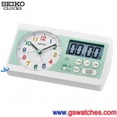 已完售,SEIKO QHE152W(公司貨,保固1年):::SEIKO指針電子雙顯示,滑動式秒針,倒數計時,,嗶嗶鬧鈴,貪睡,燈光,QHE-152W