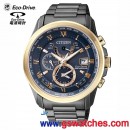 已完售,CITIZEN AT9088-80L(公司貨,保固2年):::Eco-Drive光動能全球電波時計,H820,萬年曆,藍寶石,日期星期,24小時,鬧鈴,刷卡或3期,AT908880L