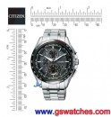 已完售,CITIZEN AT8144-51E(公司貨,保固2年):Eco-Drive光動能五局電波時計(美國,歐洲,日本2局,中國),萬年曆,鈦金屬,DLC,藍寶石,H804,AT814451E