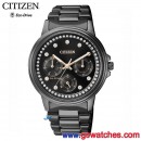 CITIZEN FD2047-58E(公司貨,保固2年):::Eco-Drive光動能時尚女錶,53+9顆水晶,星期,日期,24小時指針,刷卡或3期零利率,FD204758E