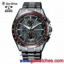 客訂商品,CITIZEN AT8145-59E(公司貨,保固2年):Eco-Drive光動能五局電波時計(美國,歐洲,日本2局,中國),萬年曆,鈦金屬,DLC,藍寶石,刷卡或3期,AT814559E